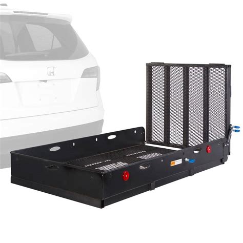 cargo hauler steel box|500 lb hitch mounted cargo carrier.